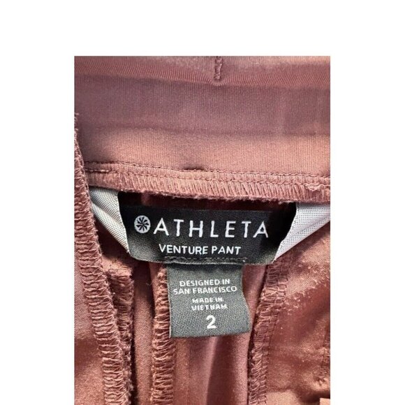 Athleta Women's Sz 2 Venture Joggers in "Hero" Dusty Brown - Picture 5 of 11